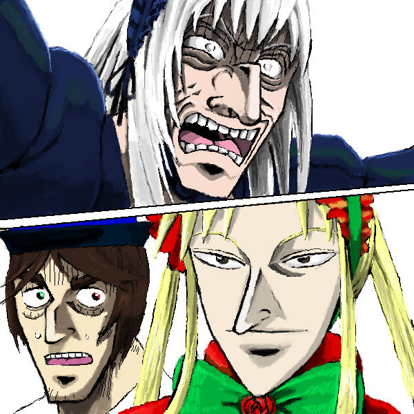 suigintou, shinku, souseiseki, akagi shigeru, nangou, and 1 more (rozen maiden and 2 more)
