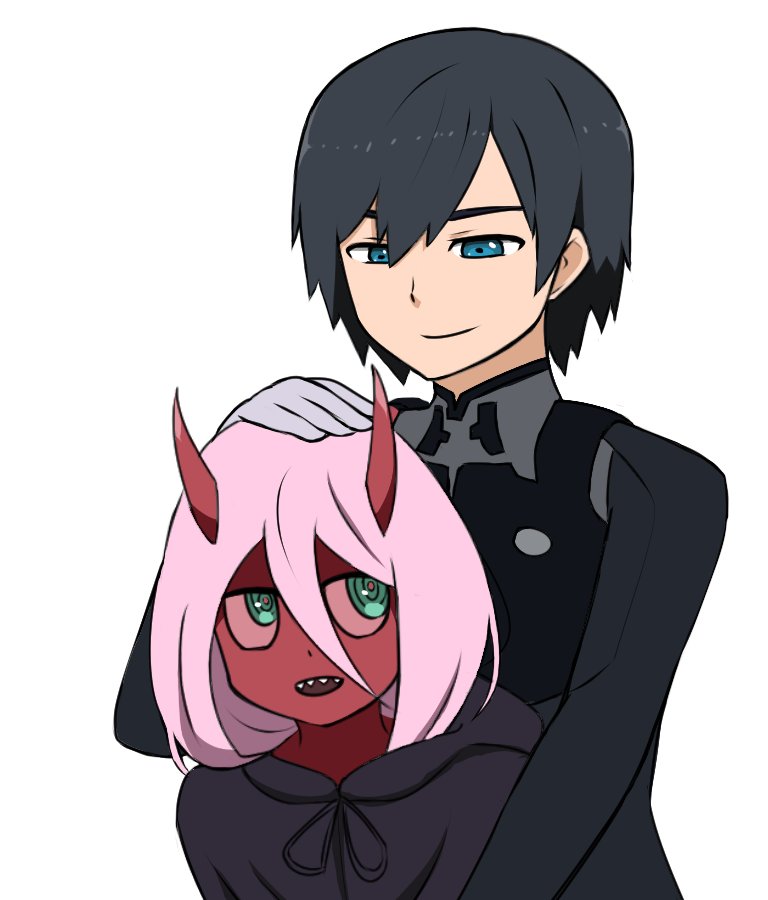 zero two and hiro (darling in the franxx) drawn by ericgod38