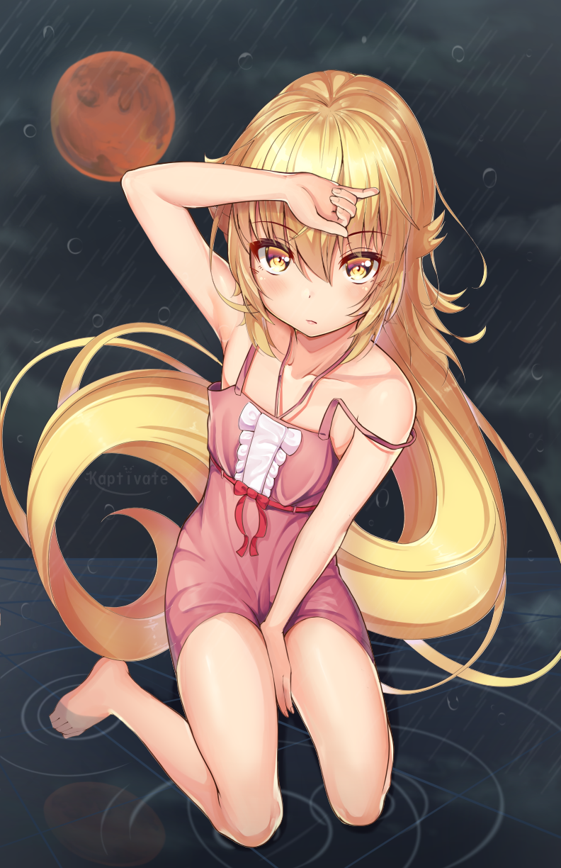oshino shinobu (monogatari and 1 more) drawn by kaptivate