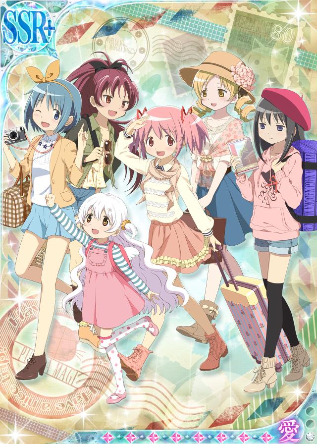 akemi homura, kaname madoka, miki sayaka, sakura kyoko, tomoe mami, and 3 more (mahou shoujo madoka magica and 1 more)
