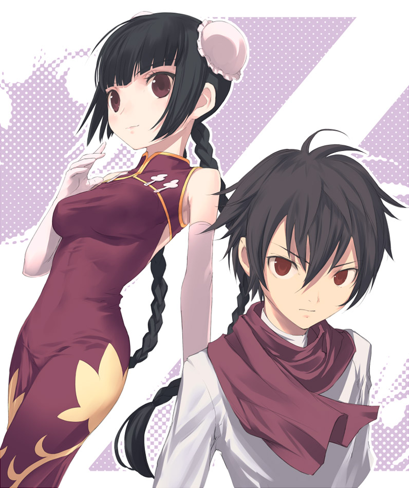 setsuna f. seiei and wang liu mei (gundam and 1 more) drawn by uni_(plastic_girl)