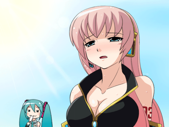 hatsune miku and megurine luka (vocaloid) drawn by mameshiba_(pixiv_59310)