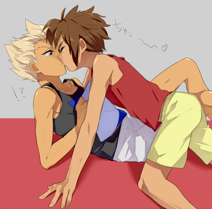 endou mamoru and gouenji shuuya (inazuma eleven) drawn by takepiyo