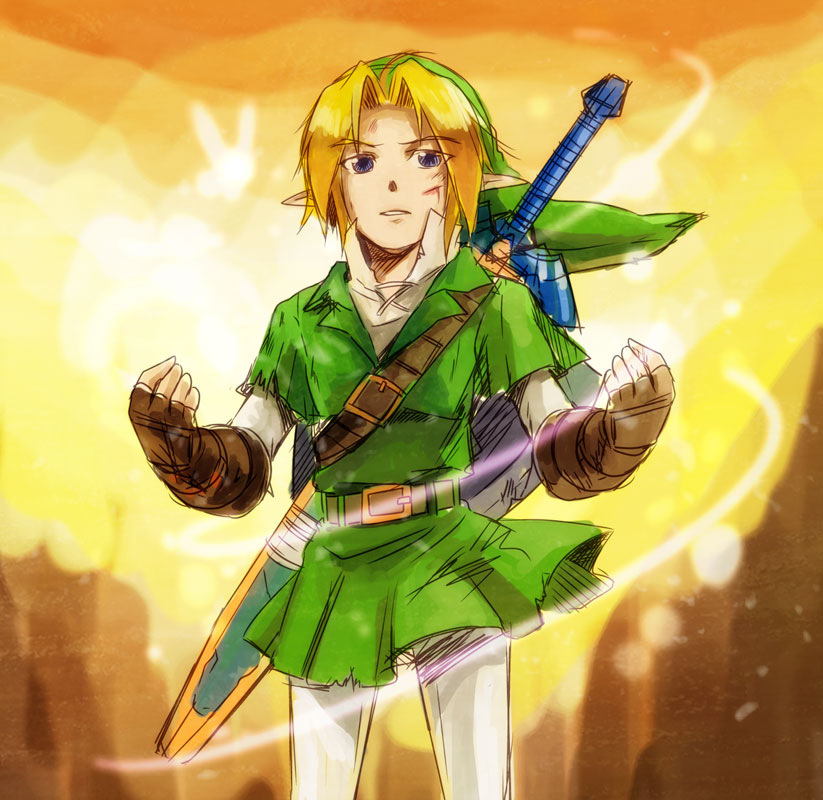 link and navi (the legend of zelda and 1 more) drawn by niyasu