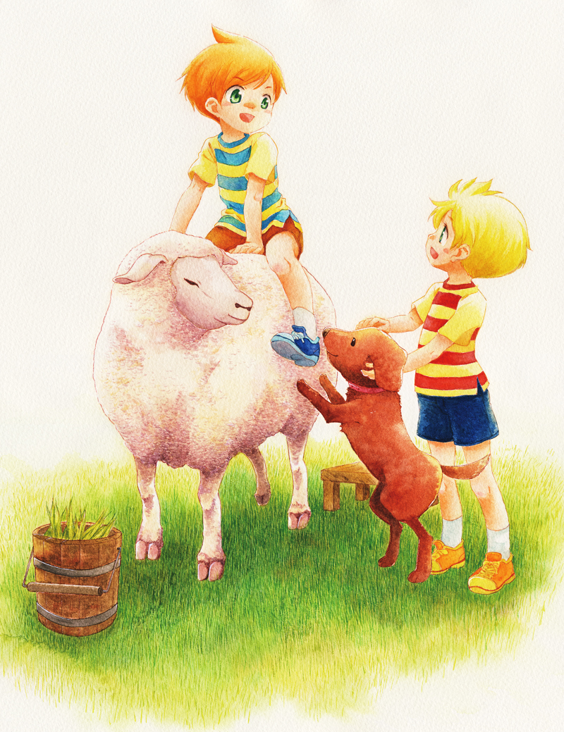 lucas, claus, and boney (mother and 1 more) drawn by ichiyo_(ichiyon)