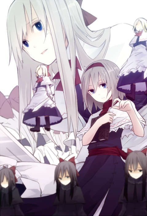 alice margatroid, hourai doll, and goliath doll (touhou) drawn by kazeharu