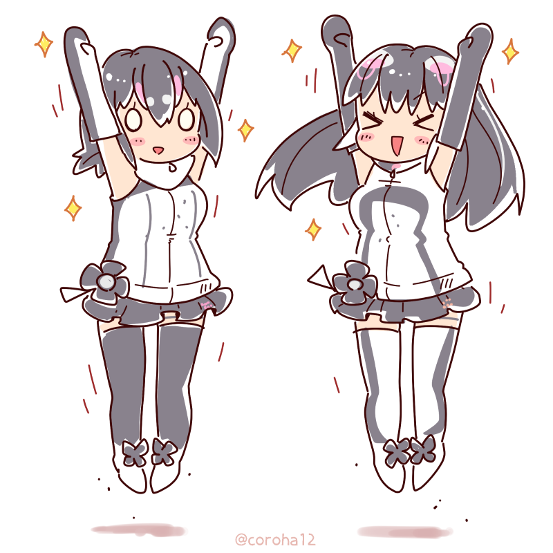 humboldt penguin and african penguin (kemono friends and 1 more) drawn by coroha