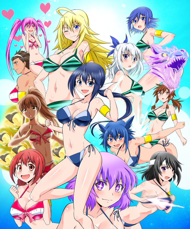 kaminashi nozomi, miyata sayaka, kawai hanabi, aoba kazane, toyoguchi non, and 8 more (keijo!!!!!!!!) drawn by yonecchi