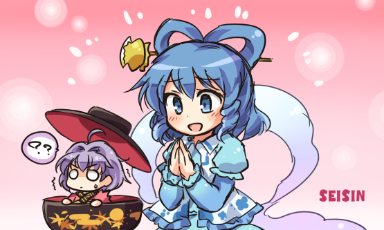 kaku seiga and sukuna shinmyoumaru (touhou) drawn by pote_(ptkan)
