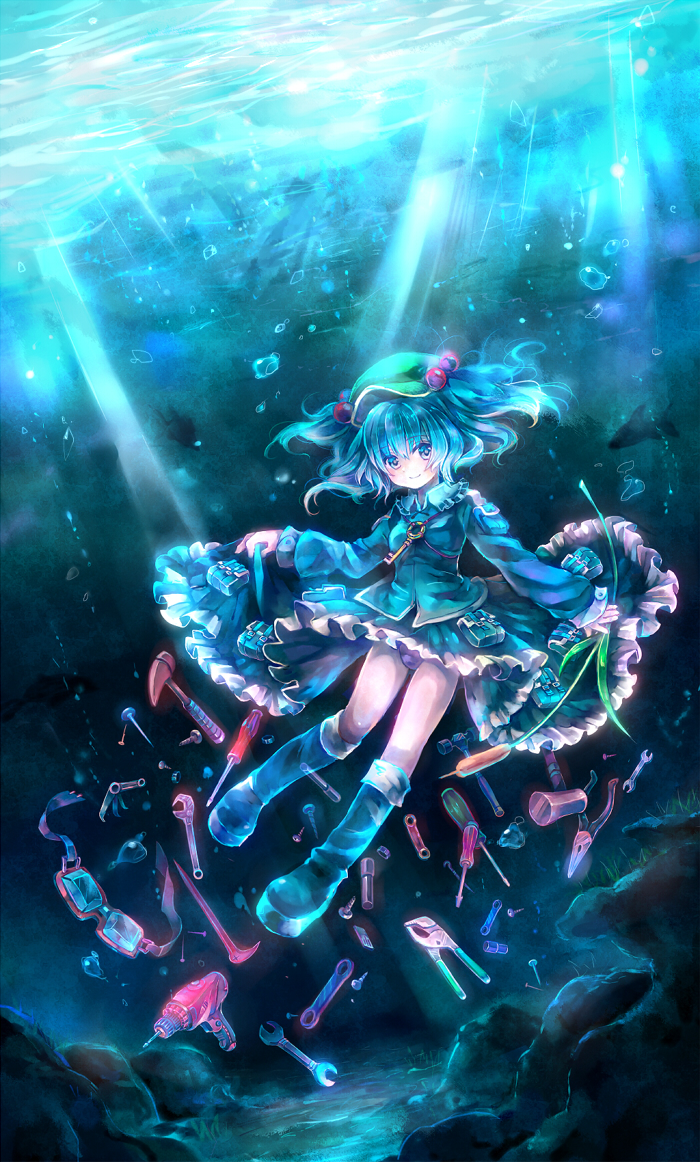 kawashiro nitori (touhou) drawn by shigaraki_(strobe_blue)