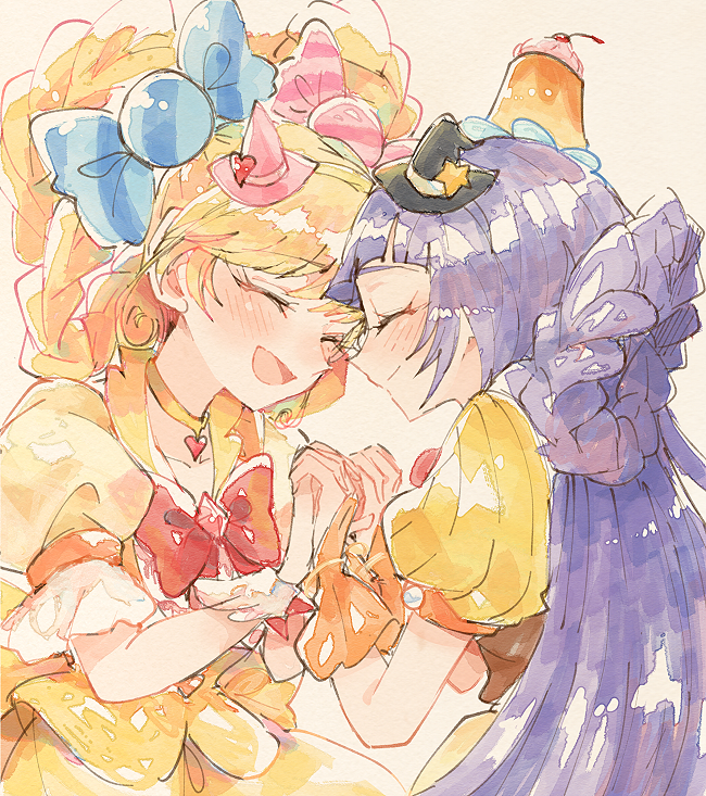 asahina mirai, izayoi liko, cure miracle, and cure magical (precure and 1 more) drawn by itomugi-kun