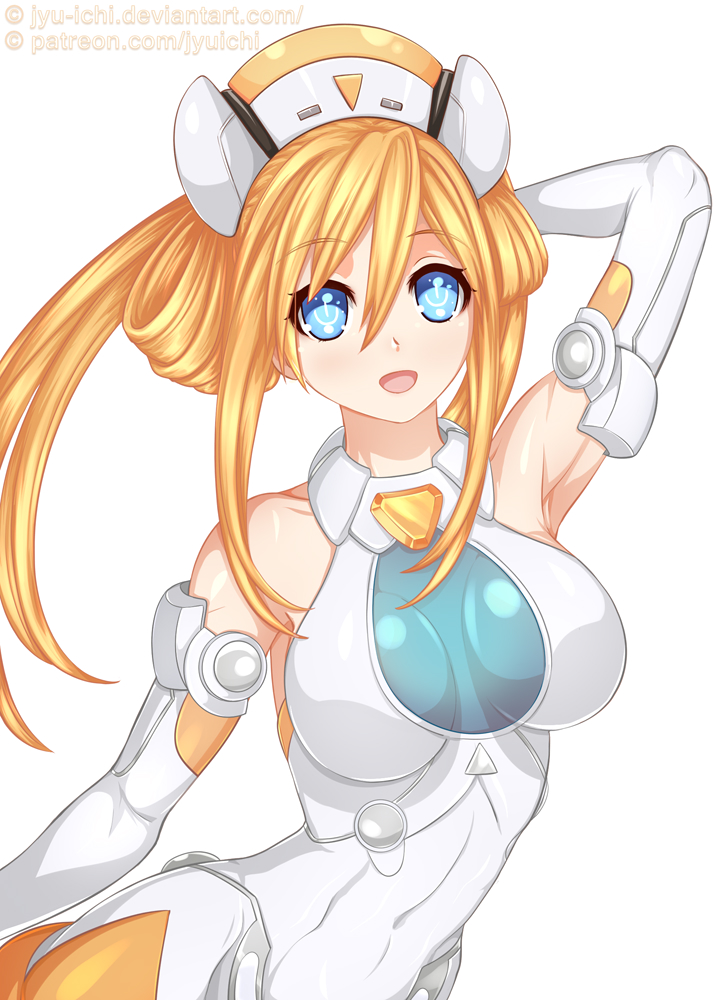 orange heart (neptune and 1 more) drawn by jyu_ichi