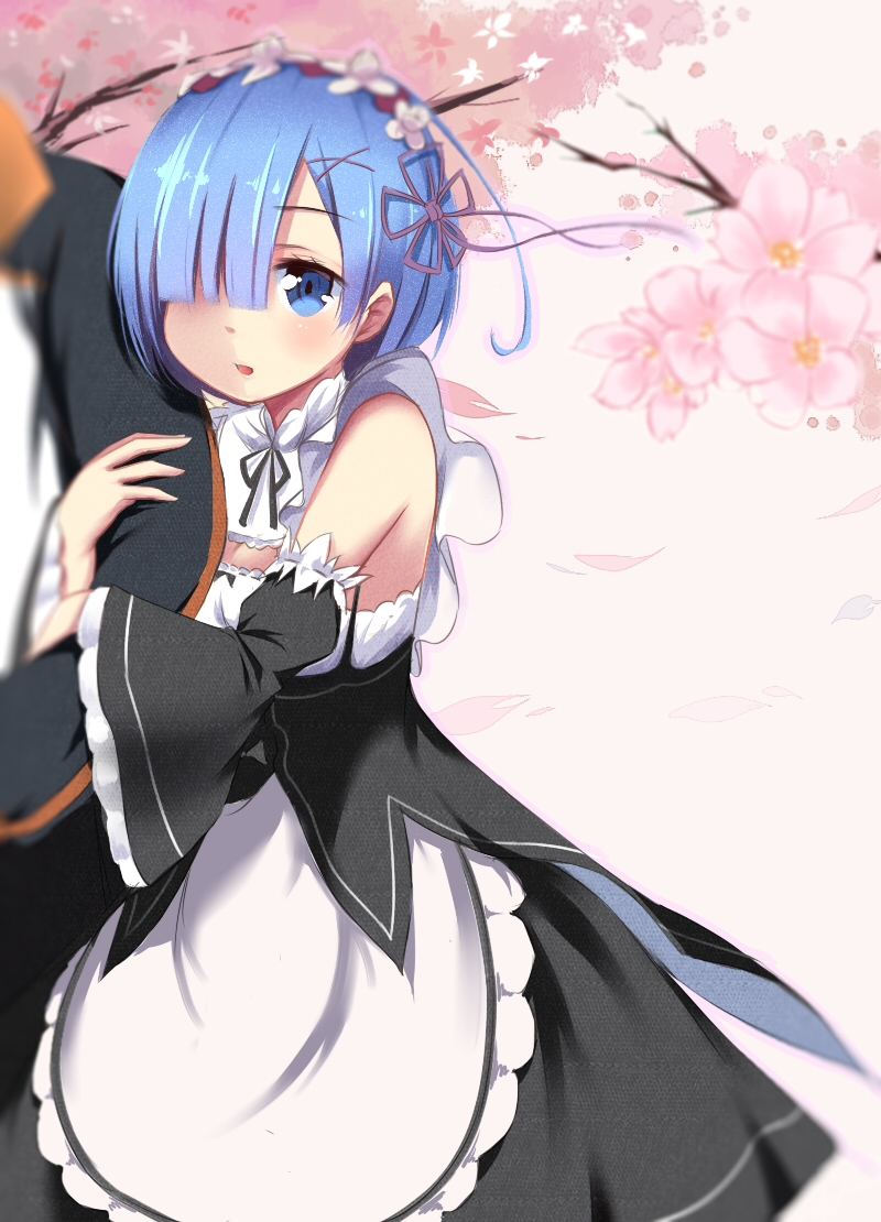 rem and natsuki subaru (re:zero kara hajimeru isekai seikatsu) drawn by qingchen_(694757286)