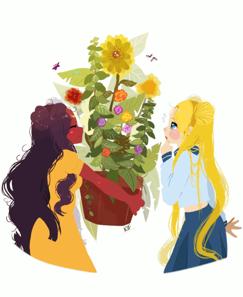 tsukino usagi and luna (bishoujo senshi sailor moon) drawn by rif_(rif-art)