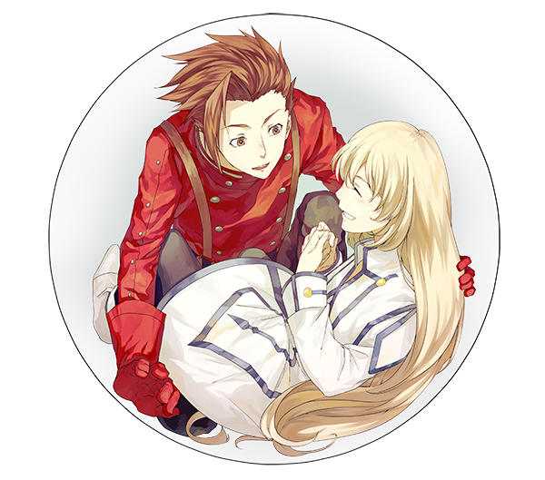 colette brunel and lloyd irving (tales of and 1 more) drawn by amemiya_shia