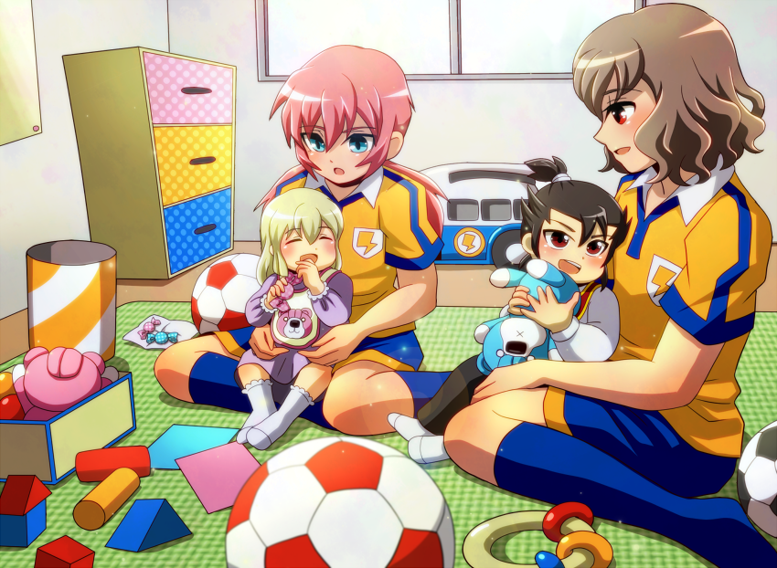 kirino ranmaru, shindou takuto, jeanne d'arc, wonderbat, and oda nobunaga (inazuma eleven and 2 more) drawn by shiramomo