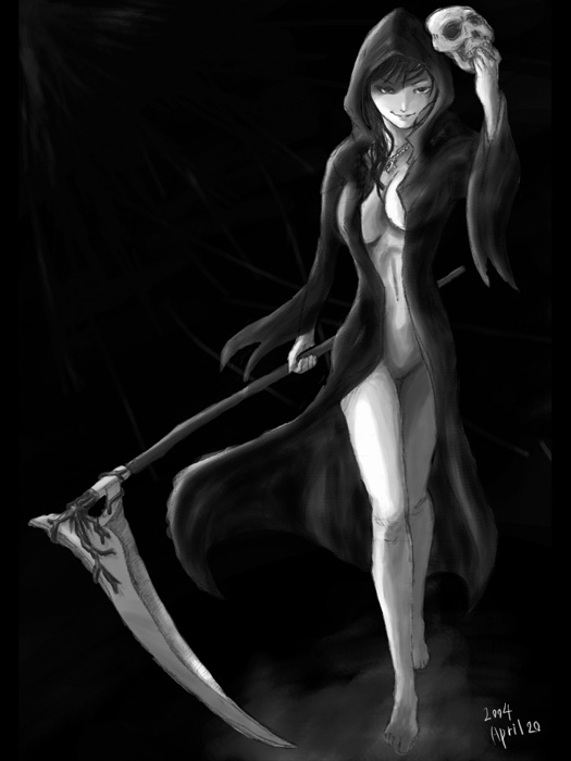 death and grim reaper (original) drawn by honoji