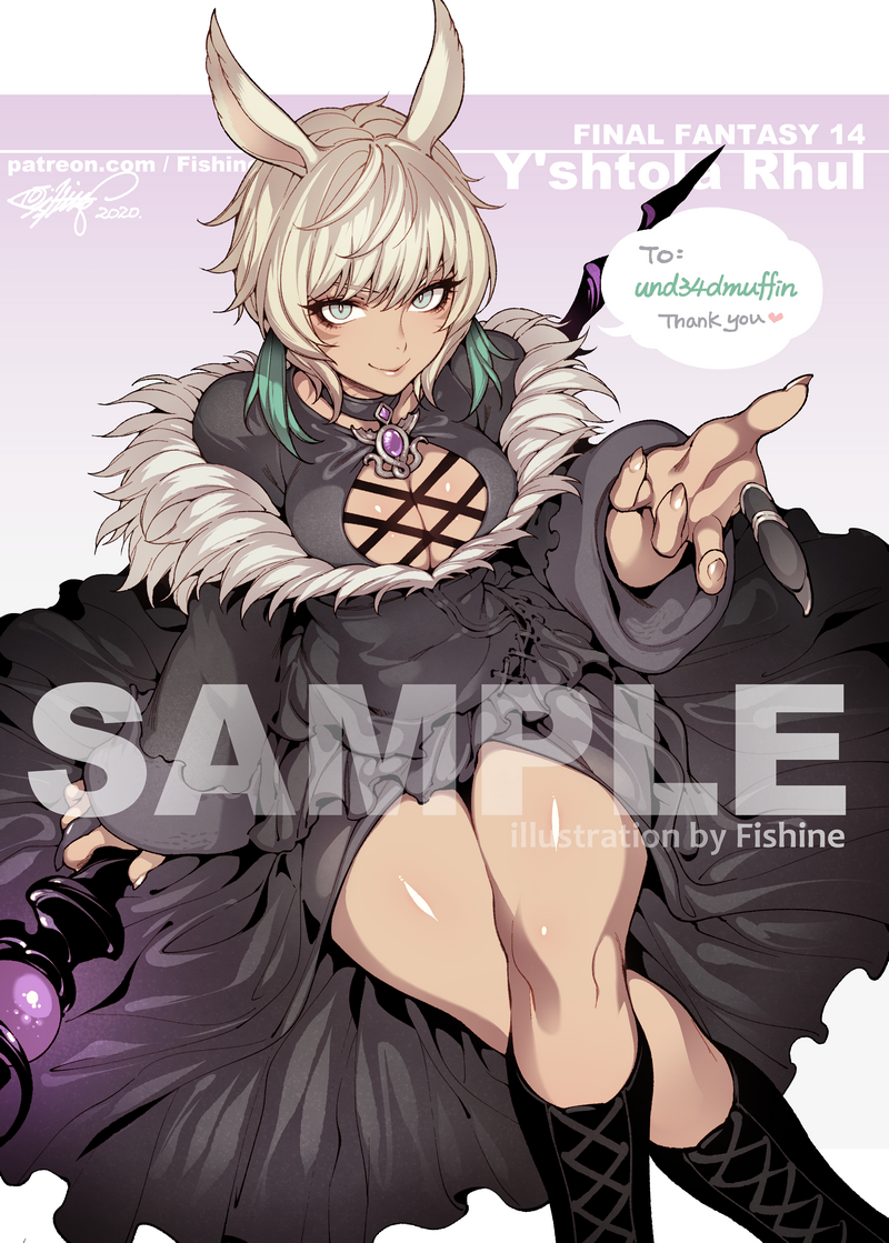 y'shtola rhul (final fantasy and 1 more) drawn by fishine