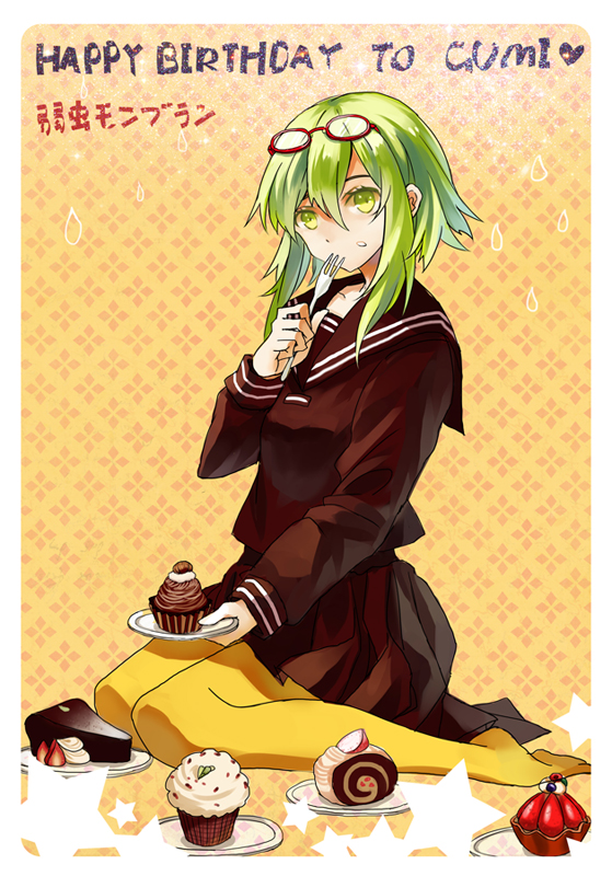 gumi (vocaloid and 1 more) drawn by tsukii