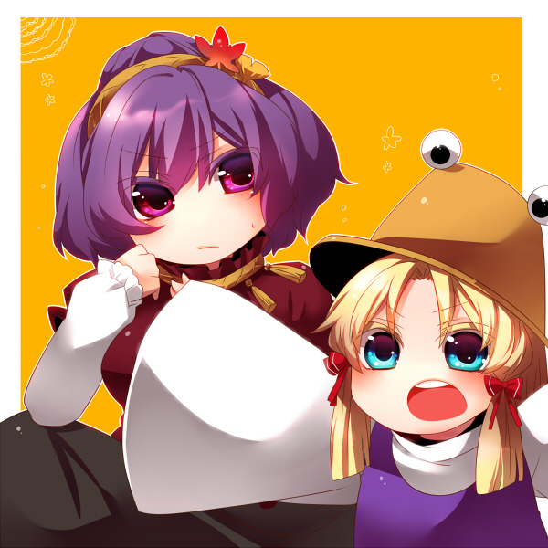 moriya suwako and yasaka kanako (touhou) drawn by yutazou