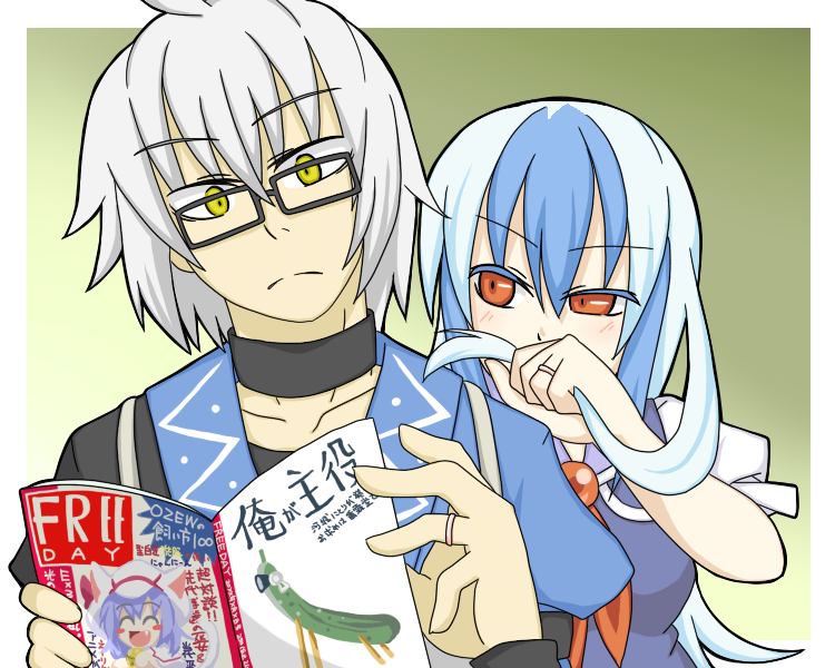 remilia scarlet, kamishirasawa keine, and morichika rinnosuke (touhou) drawn by sag_(karehabase)