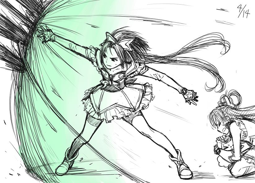 yumehara nozomi, cure dream, akimoto komachi, cure mint, and coco (precure and 1 more) drawn by b_suke