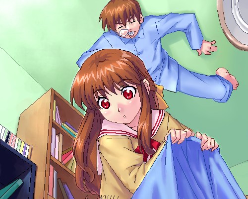 nagamori mizuka and orihara kouhei (one - kagayaku kisetsu e) drawn by zen_(kamuro)