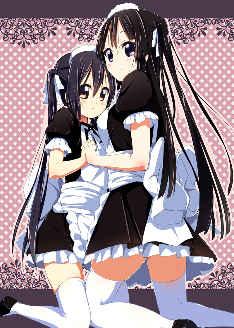 akiyama mio and nakano azusa (k-on!) drawn by kurou_(quadruple_zero)