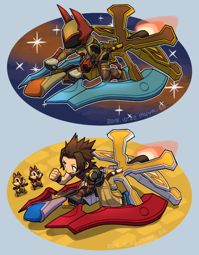 terra, dale, and chip (kingdom hearts and 2 more) drawn by skyloop19