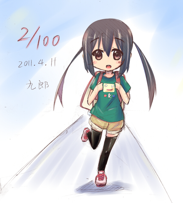 nakano azusa (k-on!) drawn by kurou_(quadruple_zero)