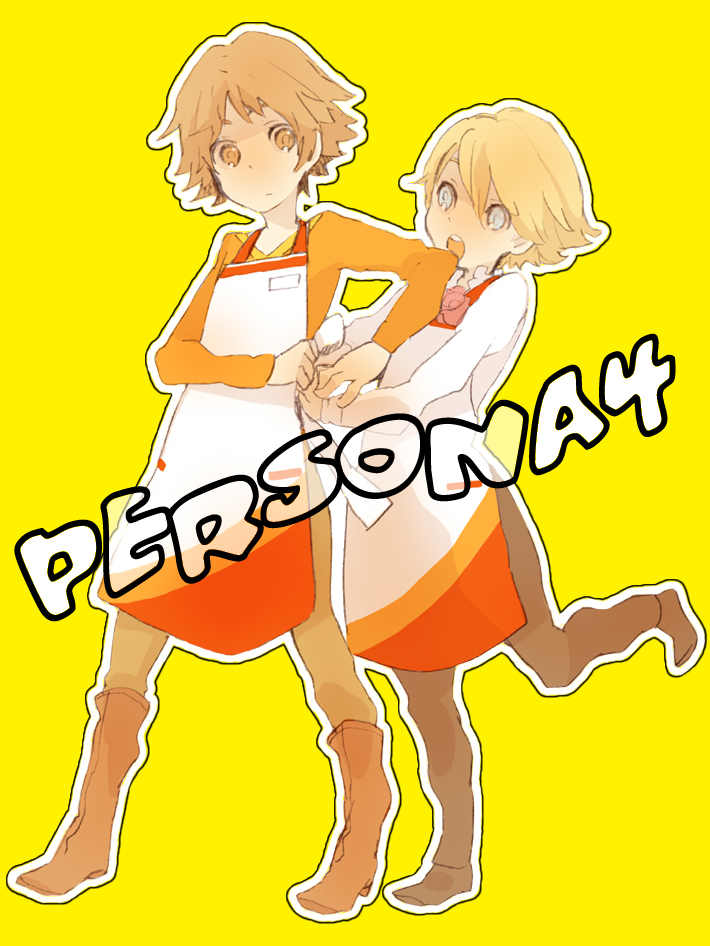 hanamura yousuke and kuma (persona and 1 more) drawn by hagiko