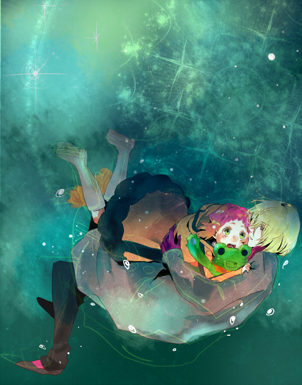 yunoha thrul, jin musou, and tama (aquarion and 1 more) drawn by mitsumi_(t0ee0yb)