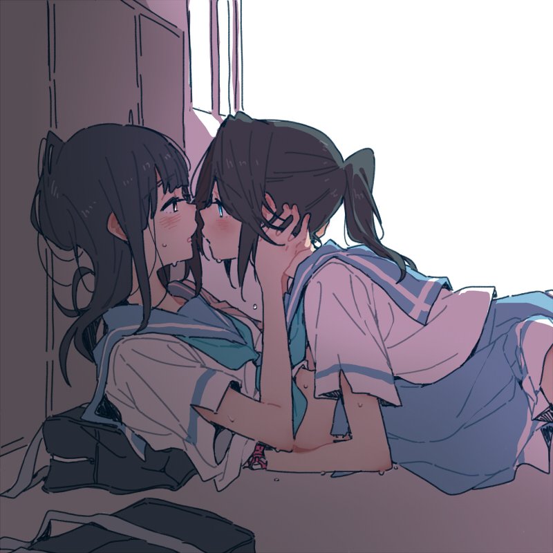 yoroizuka mizore and kasaki nozomi (hibike! euphonium and 1 more) drawn by ree_(re-19)