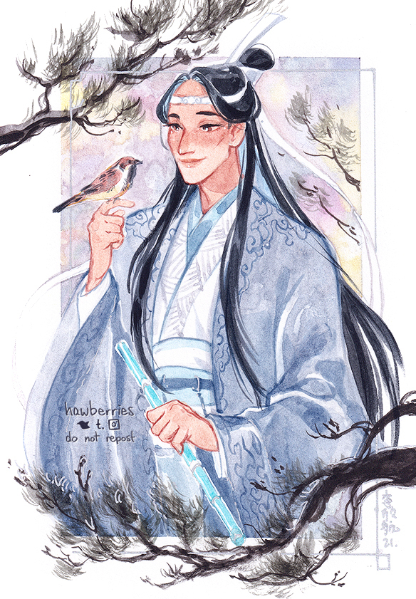 lan xichen (modao zushi) drawn by hawberries