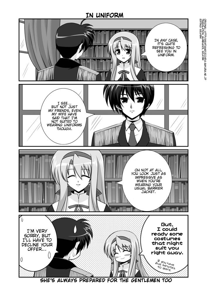 chrono harlaown and carim gracia (lyrical nanoha and 1 more) drawn by mikage_takashi