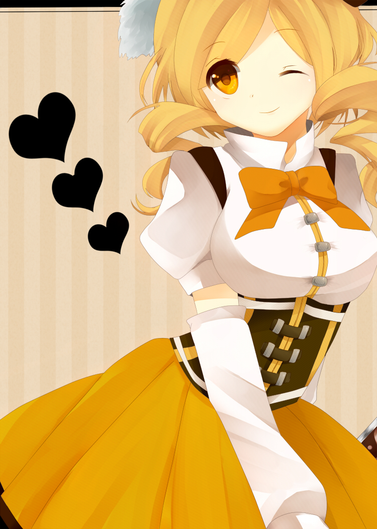 tomoe mami (mahou shoujo madoka magica) drawn by pekora_(evening_twilight)