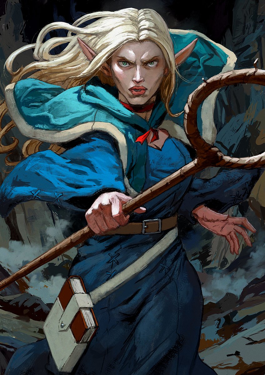 marcille donato, shapeshifter, and shapeshifter marcille (dungeon meshi) drawn by itou_satoshi