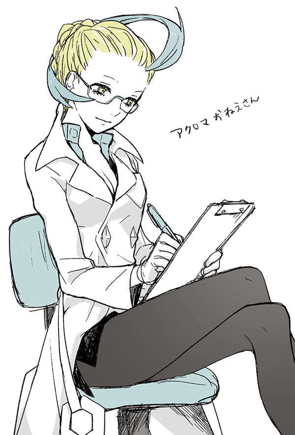 colress (pokemon and 1 more) drawn by shigeru