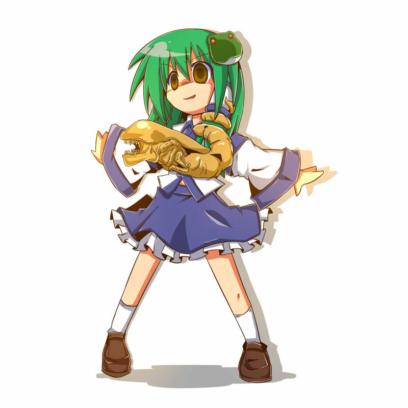 kochiya sanae and chestburster (touhou and 1 more) drawn by honehone