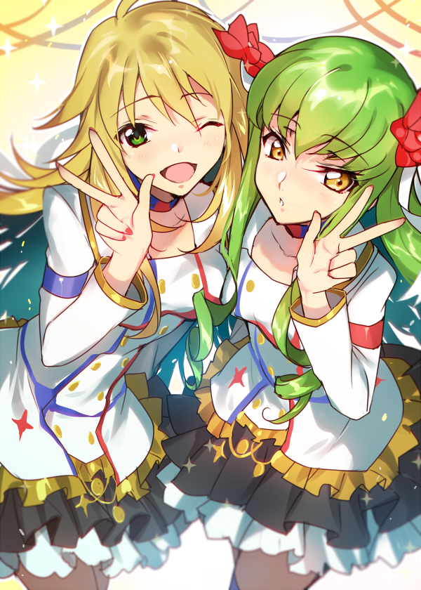 hoshii miki and c.c. (idolmaster and 1 more) drawn by creayus