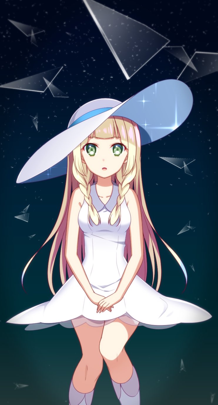 lillie (pokemon and 1 more) drawn by yuihico
