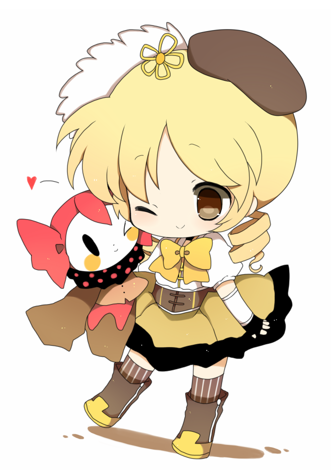 tomoe mami and charlotte (mahou shoujo madoka magica) drawn by haru_(kyou)