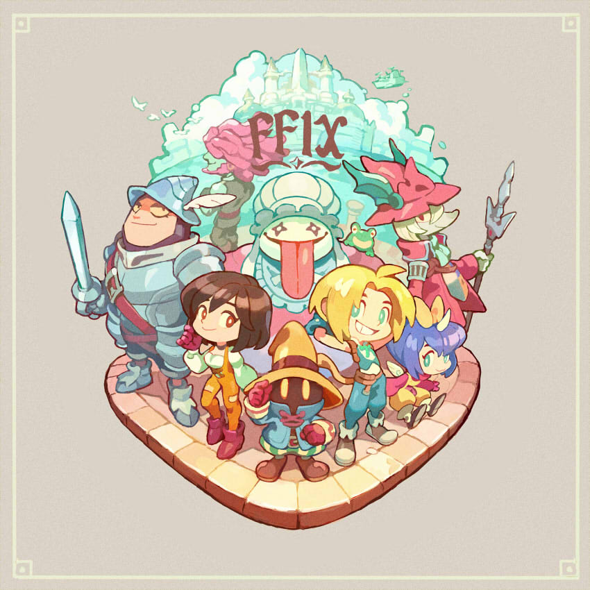 zidane tribal, garnet til alexandros xvii, vivi ornitier, eiko carol, freija crescent, and 3 more (final fantasy and 1 more) drawn by onemegawatt