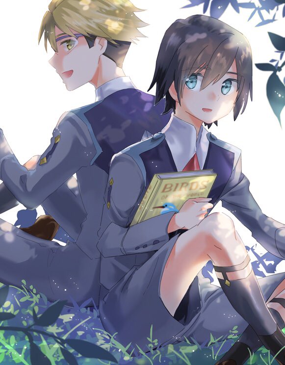 hiro and gorou (darling in the franxx) drawn by futami_(futamito)