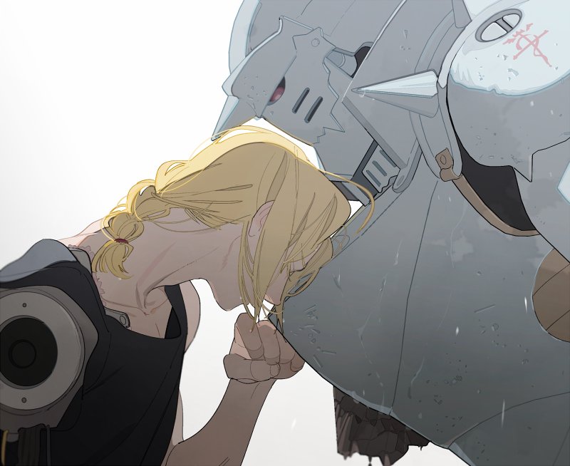 edward elric and alphonse elric (fullmetal alchemist) drawn by p0ckylo