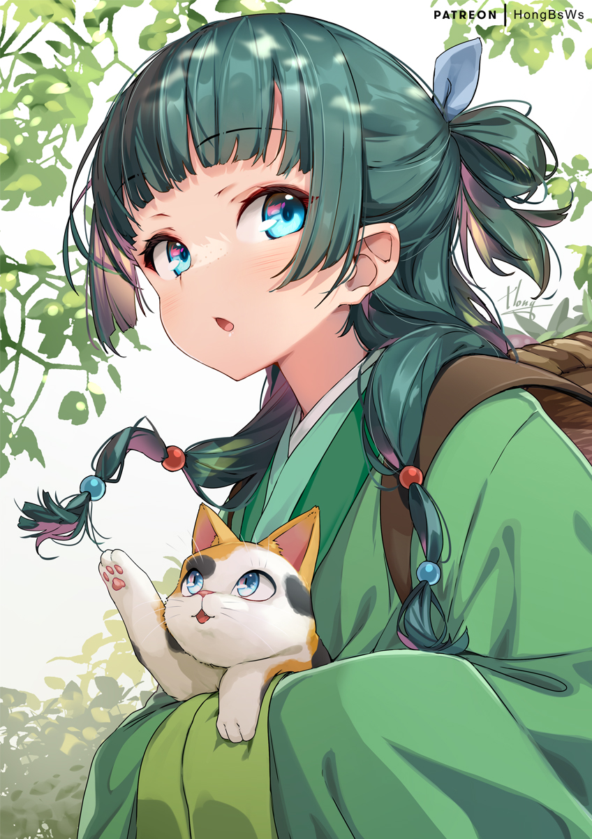 maomao and mao mao the cat (kusuriya no hitorigoto) drawn by hong_(white_spider)
