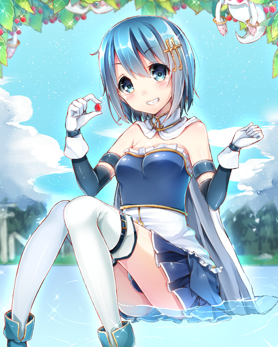 miki sayaka and kyubey (mahou shoujo madoka magica and 1 more) drawn by navy_(navy.blue)