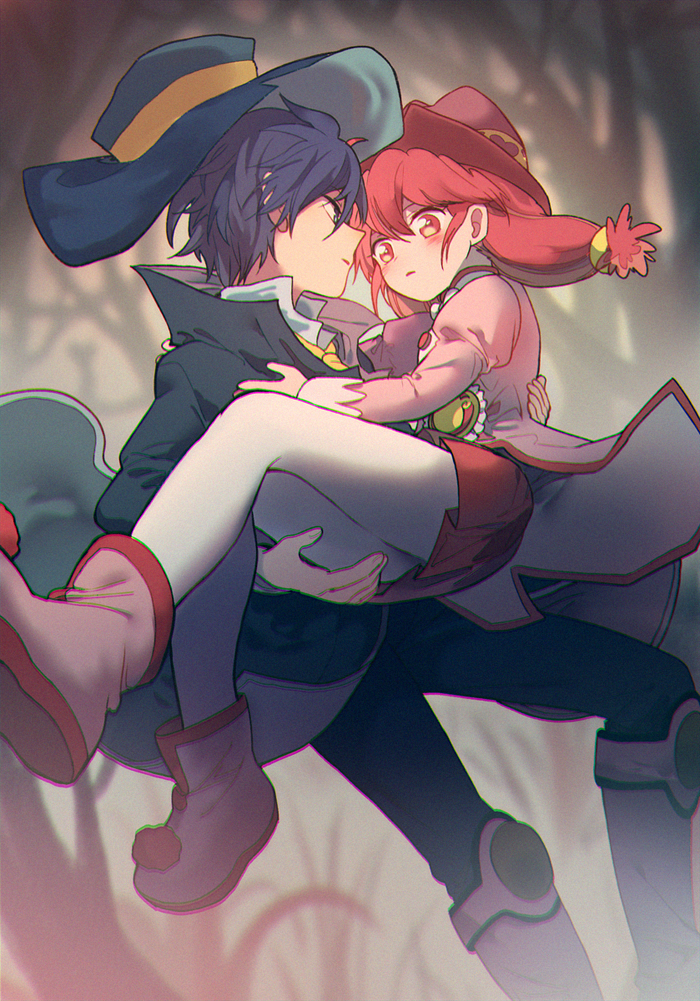 fine and shade (fushigiboshi no futago hime) drawn by xi_yuu