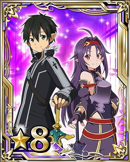 kirito and yuuki (sword art online and 1 more)