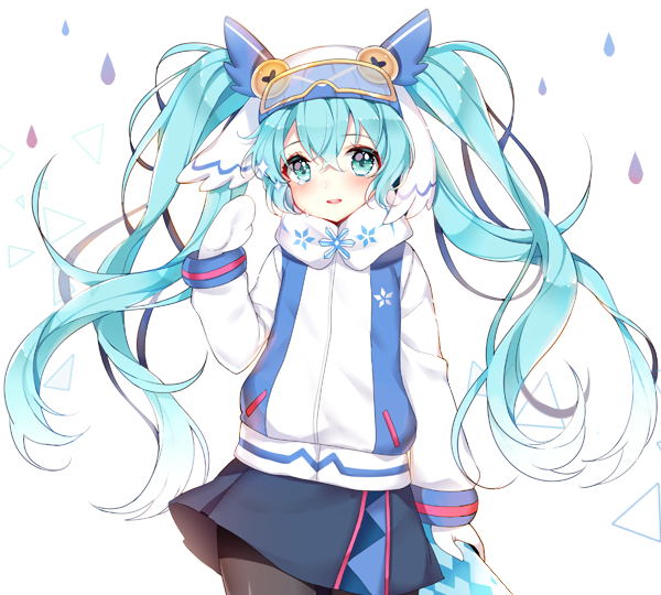 hatsune miku and yuki miku (vocaloid) drawn by pingo